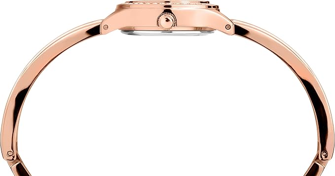 Timex Women’s Trend Rose Gold Dial Watch Crystal Bezel TW2T57900