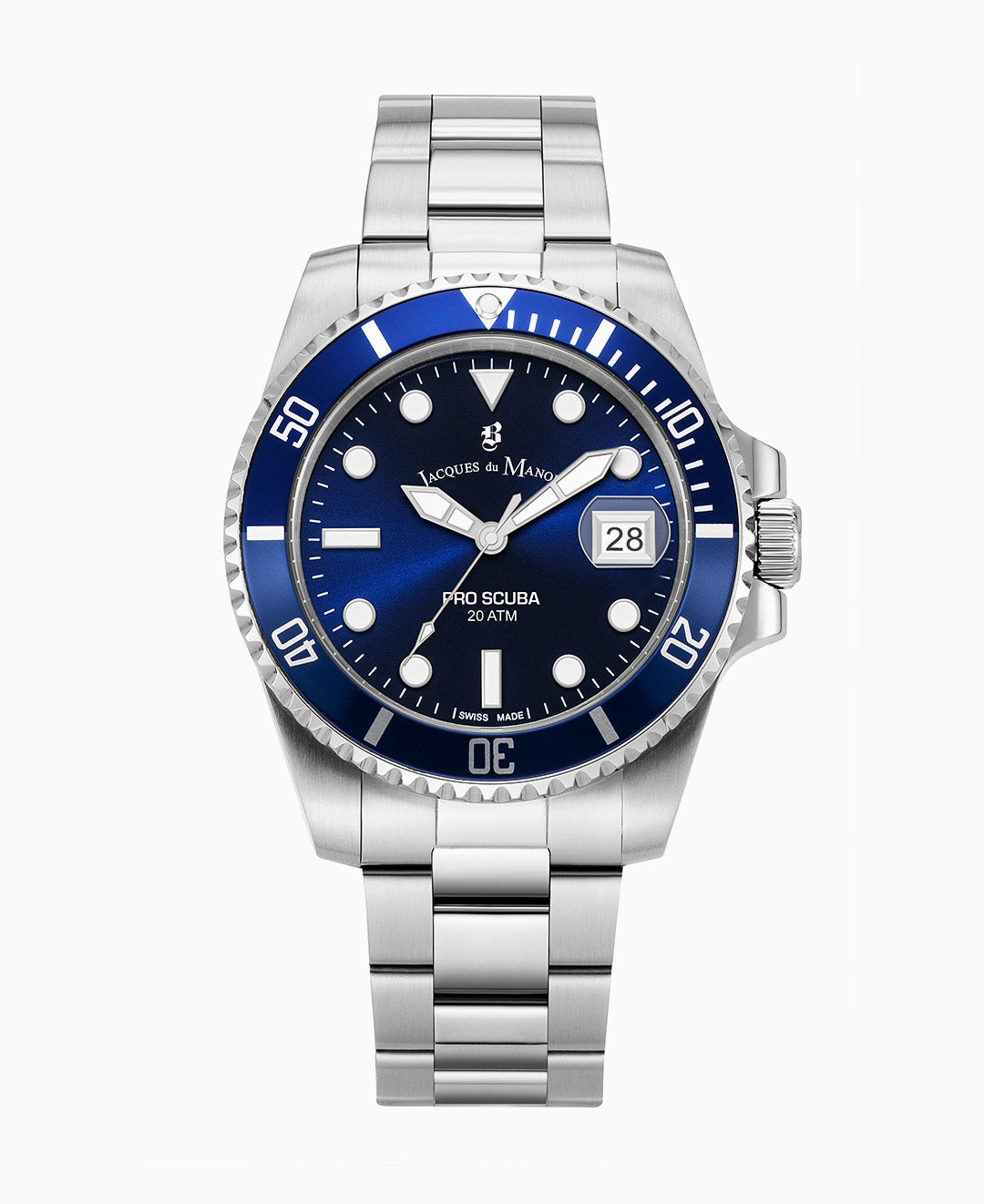 Jacques du Manoir Pro Scuba 43mm Blue Dial Men’s Dive Watch