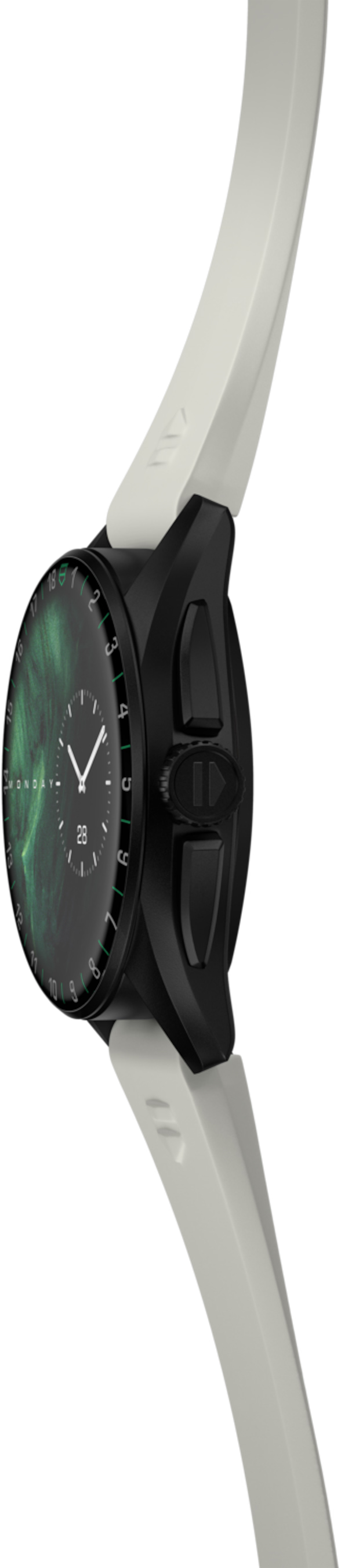 TAG Heuer Connected Calibre E4 Golf Edition Men’s Smartwatch White Rubber Strap SBR80.EB0284