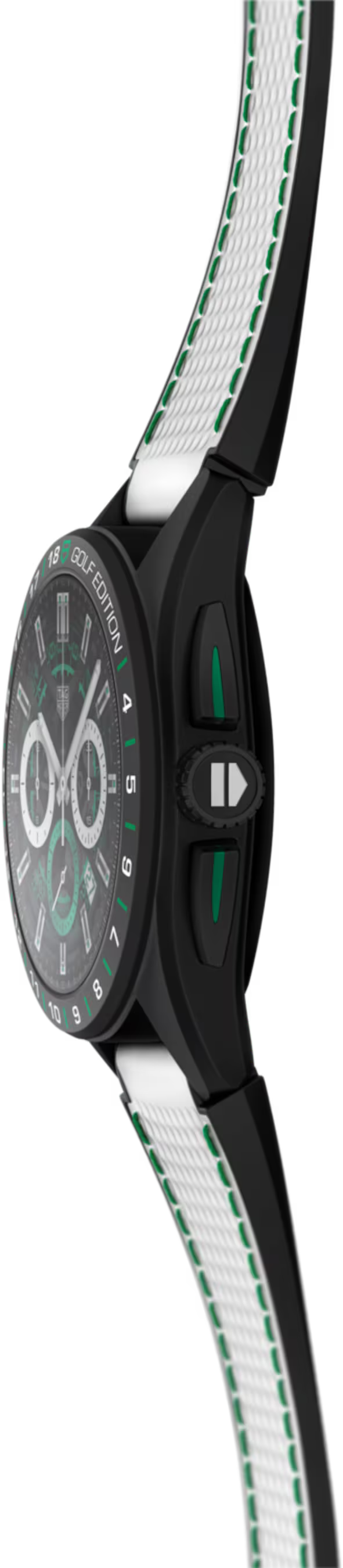 TAG Heuer Connected Calibre E4 Golf Edition Men’s Smartwatch 45mm White Rubber Strap SBR8A81.EB0251
