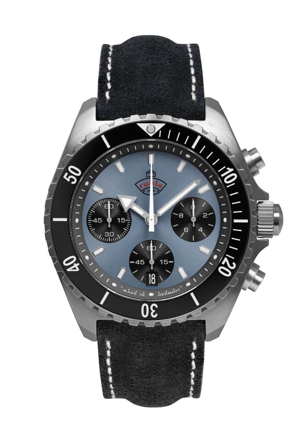 Ruhla Glasbach Cup Hill Climb Ice Blue Chronograph 43mm Men’s Watch