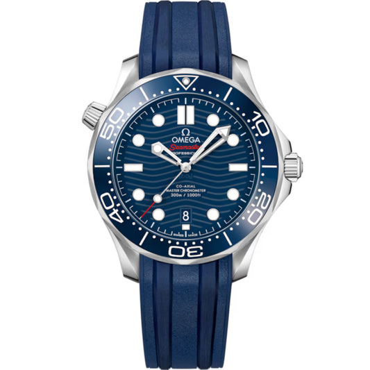 Omega Seamaster Diver 300M Men’s Watch Blue Dial Rubber Strap 210.32.42.20.03.001