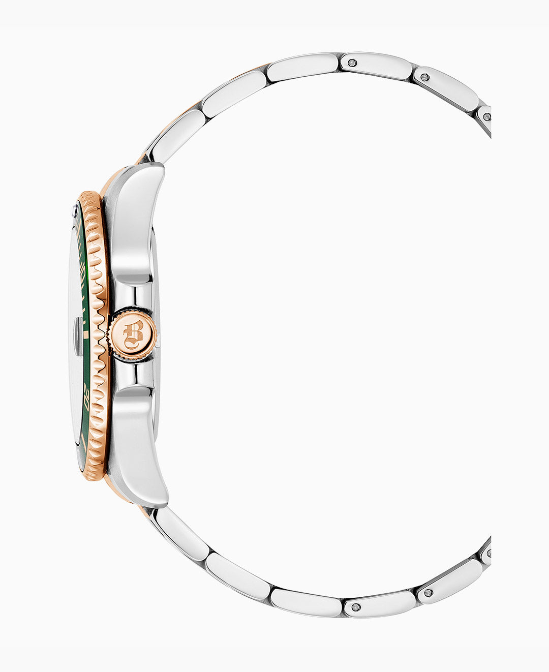 Pro Scuba 43mm Green dial, bicolor rose-stainless steel bracelet, unidirectional rotating bezel Green Dial