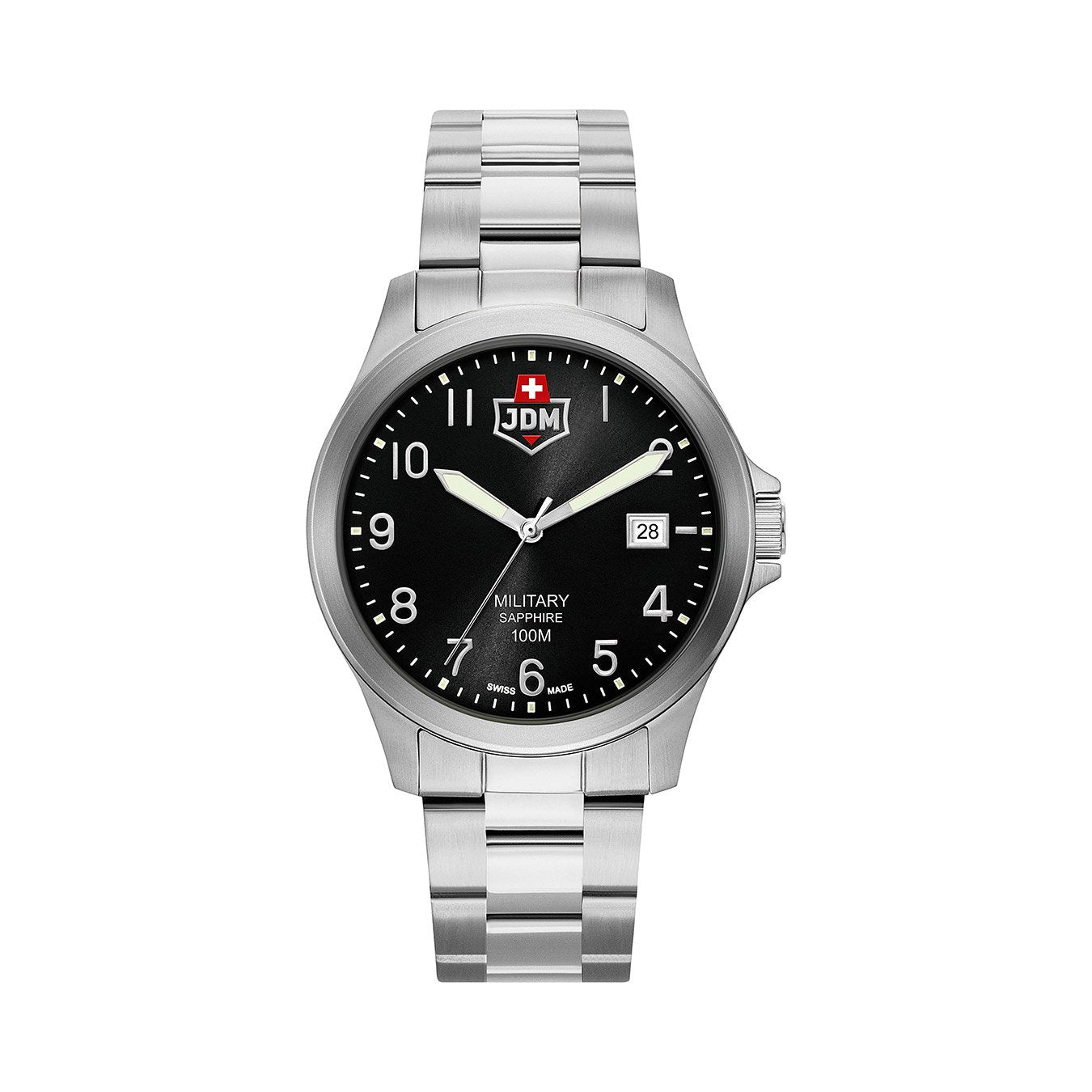 JDM Agent JDM-WG035-01 42mm Black Dial Stainless Steel Men’s Everyday Watch