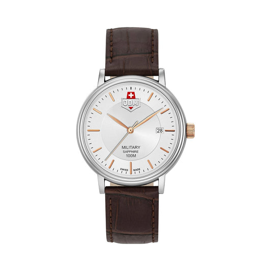 JDM Kilo JDM-WG004-06 40mm Silver Dial Brown Leather Men’s Dress Watch
