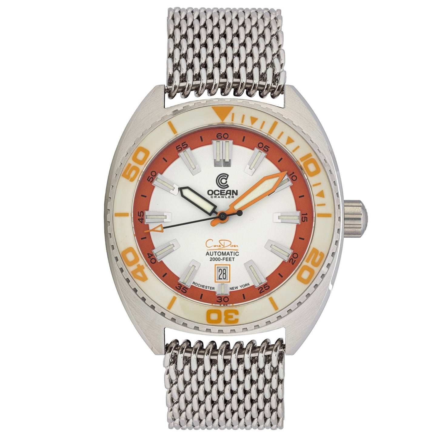 Core Diver - Spring Time - Full Lume Orange - 2 Straps Included!