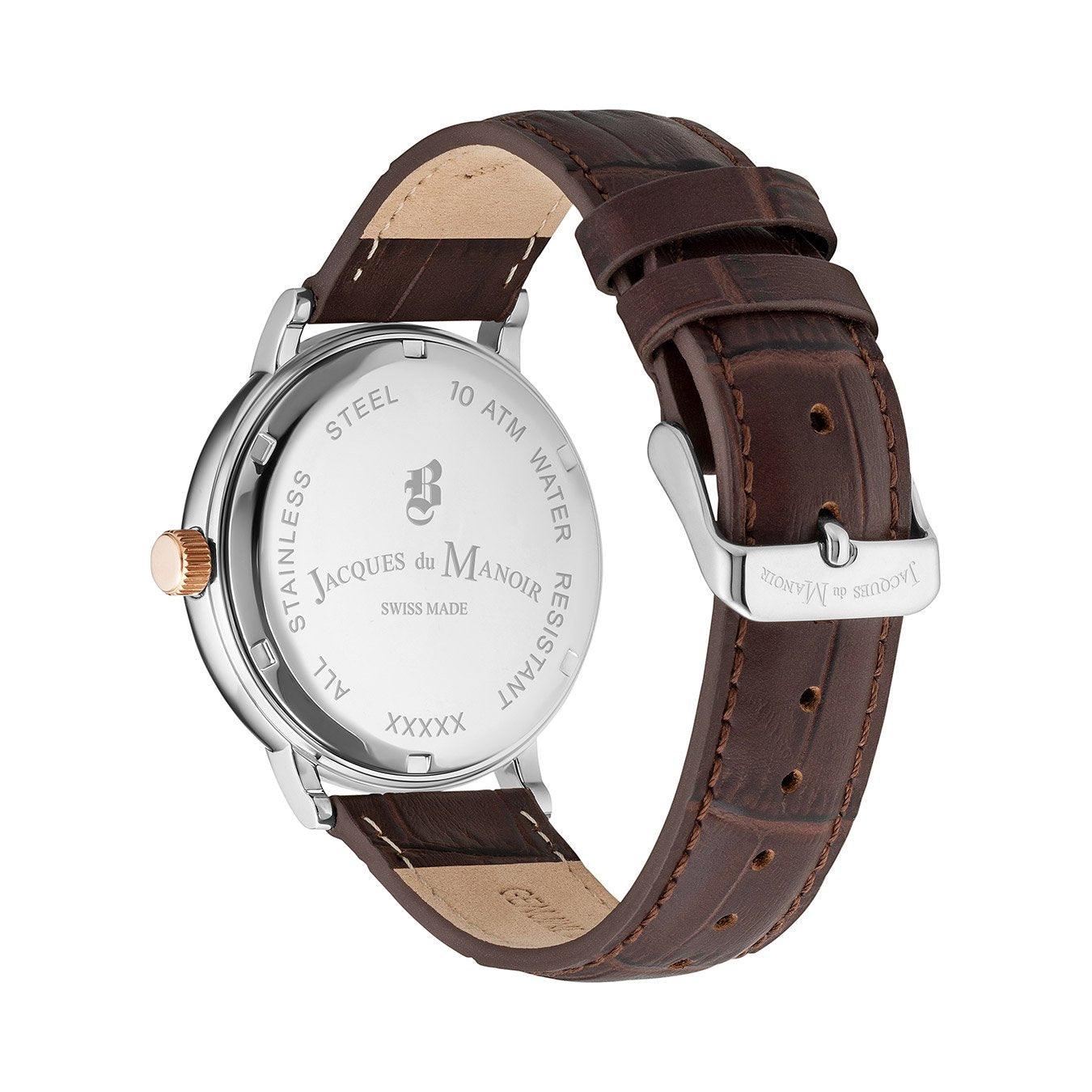 JDM Kilo JDM-WG004-06 40mm Silver Dial Brown Leather Men’s Dress Watch