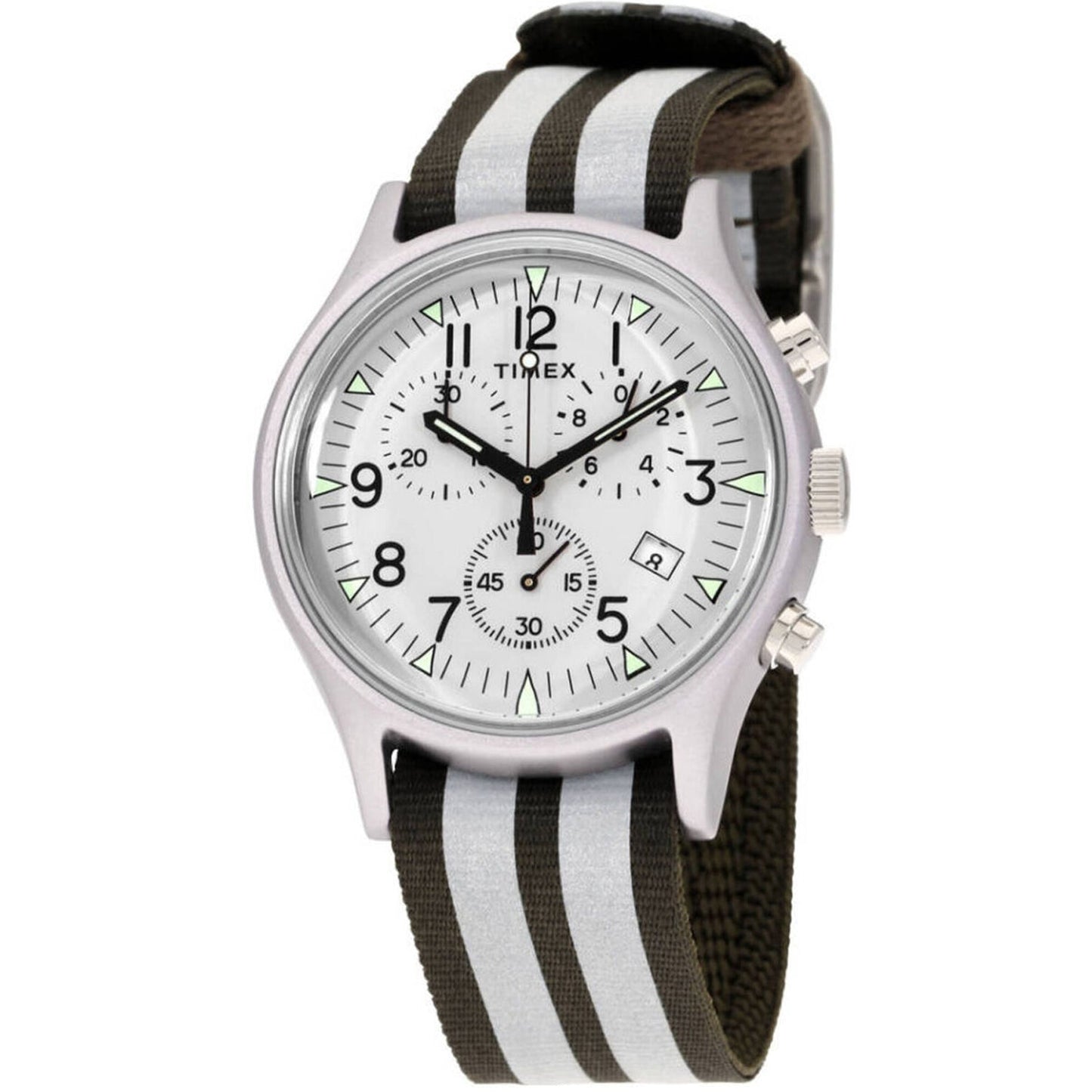 Timex MK1 Quartz Watch Silver Dial Fabric Strap TW2R81300