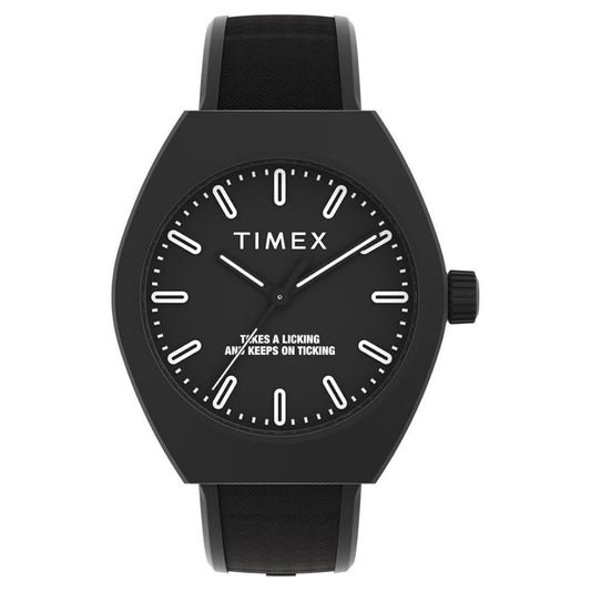 Timex Eco Ceramic Men’s Quartz Watch Black Dial Black Strap TW2W42100