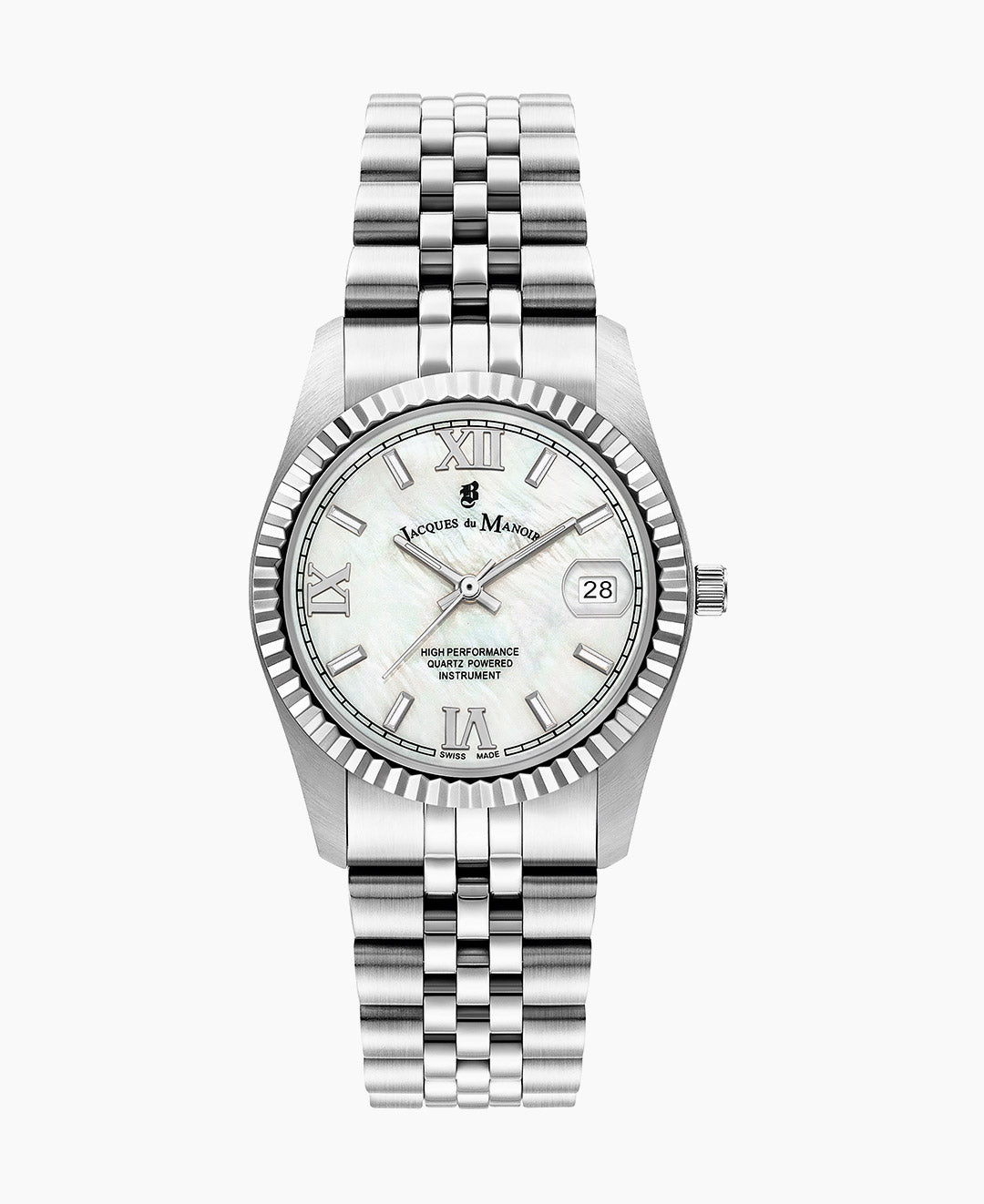 Inspiration Roman Mother of pear dial, stainless steel bracelet Mother-of-Pearl Dial