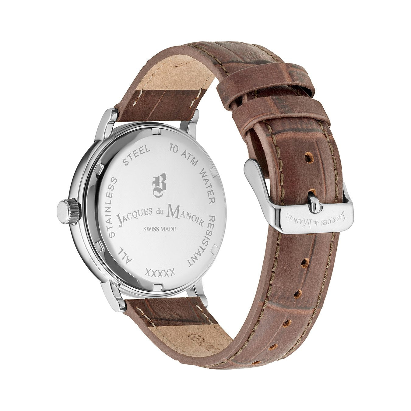 JDM Kilo JDM-WG004-05 40mm Silver Sunray Dial Brown Leather Men’s Dress Watch